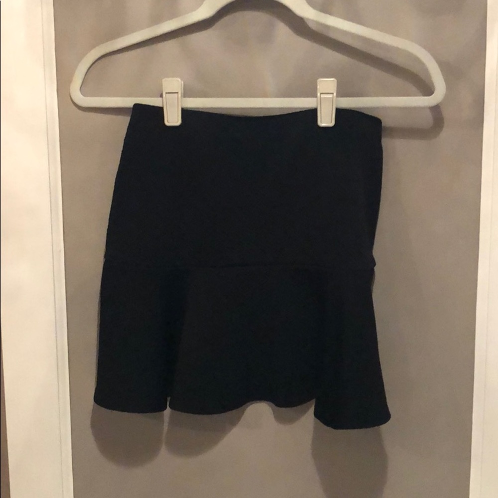 Bethany Moto black short skirt